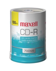 Maxell 648200 - CDR80100S 700MB 80-Minute CD-Rs (100-ct Spindle)
